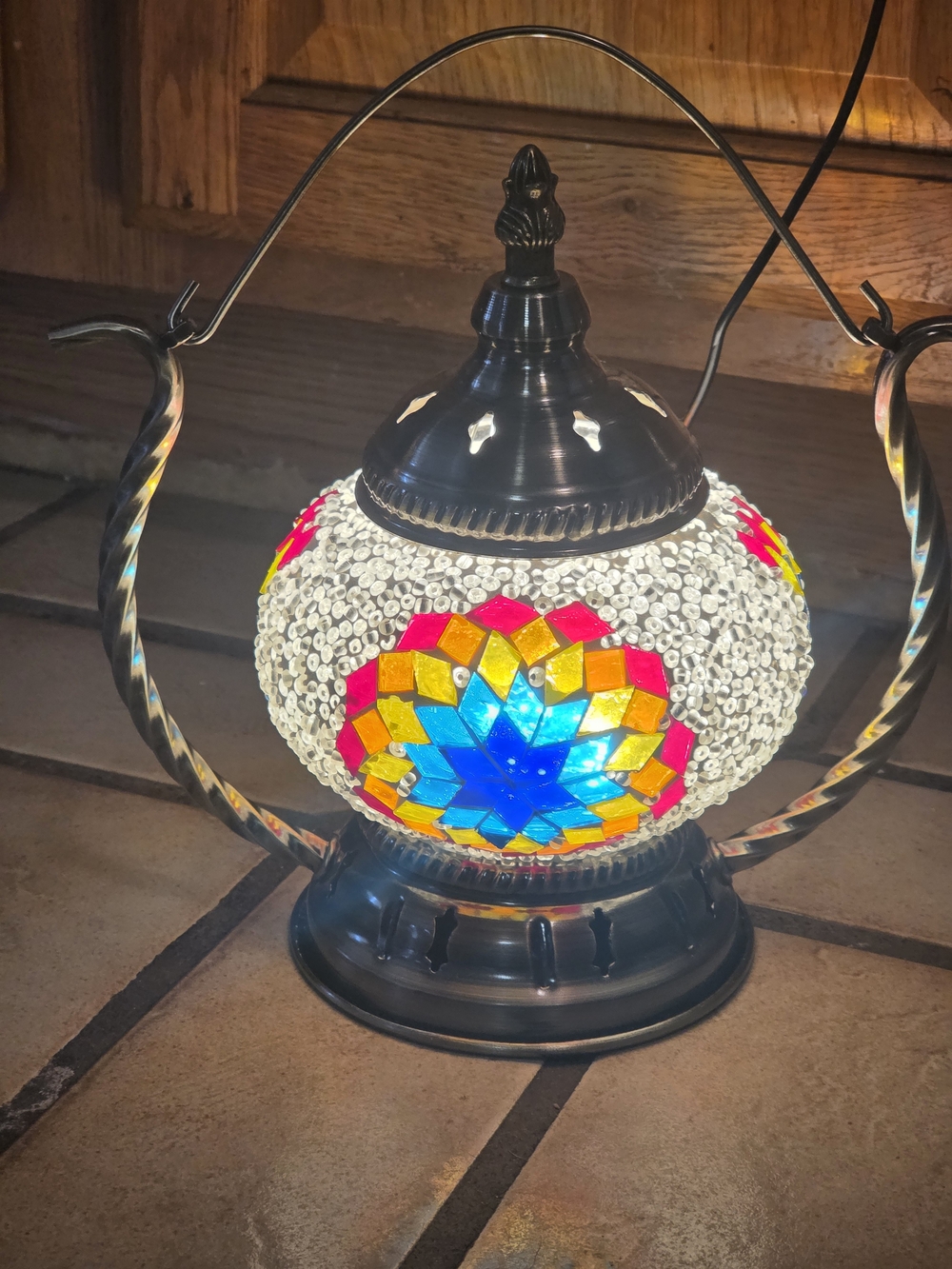 Turkish Mosaic Table Lamp in Multicolor - Home Accents
